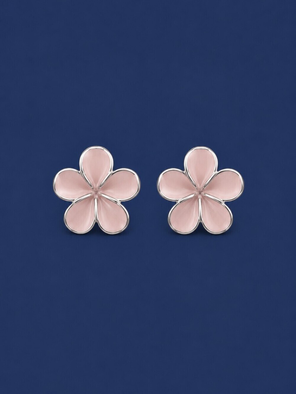 3/$30 VTG Pink Enamel Flower Post Earrings